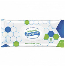 Влажные салфетки антибактериальные Superfresh, 72 шт 